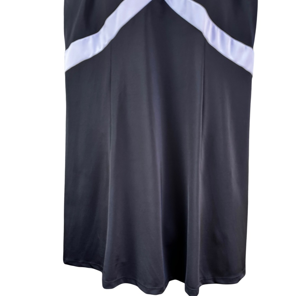 Swimsuits For All Plus Size Black White Criss Cross Neck Swim Dress‎ Size 18 - Picture 4 of 12